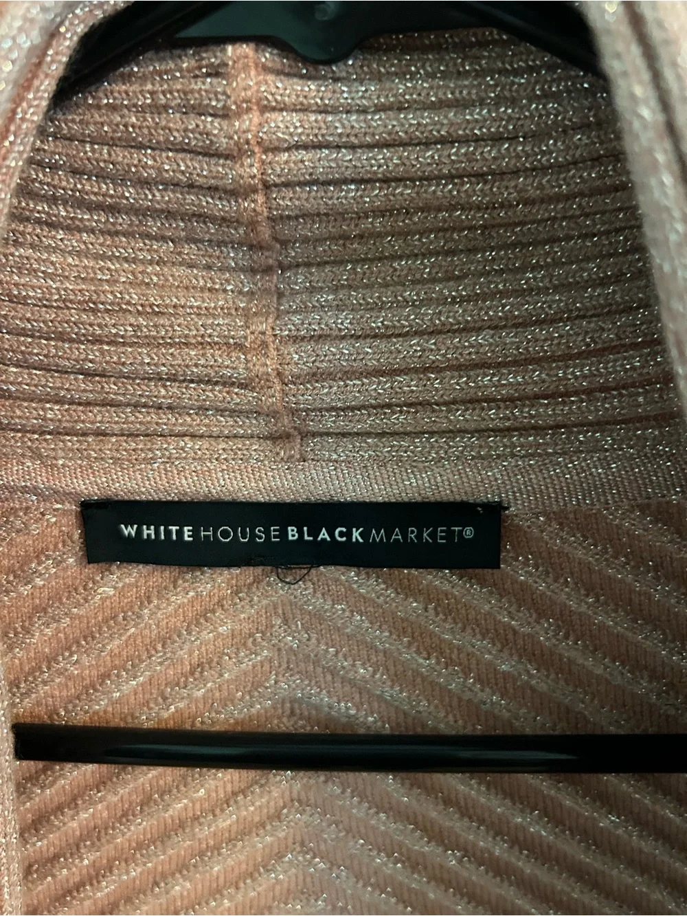 White House Black Market Dusty Rose Open-Front Ribbed Cardigan.Size XSP
